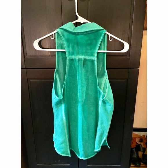 Free People Sheer Green Tank — We the Free - Picture 4 of 4